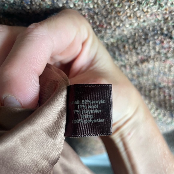 The Limited NWT Wool blend Acrylic Brown Fall Neutral Blazer Medium - Picture 6 of 6